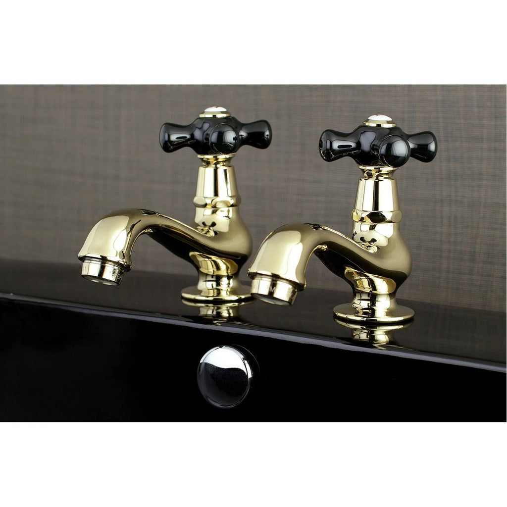 Polished Chrome Basin Tap Faucet with Cross Handle D8179