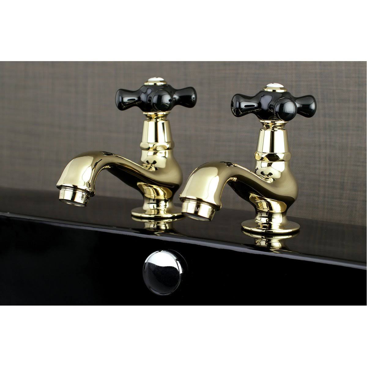 Polished Chrome Basin Tap Faucet with Cross Handle D8179