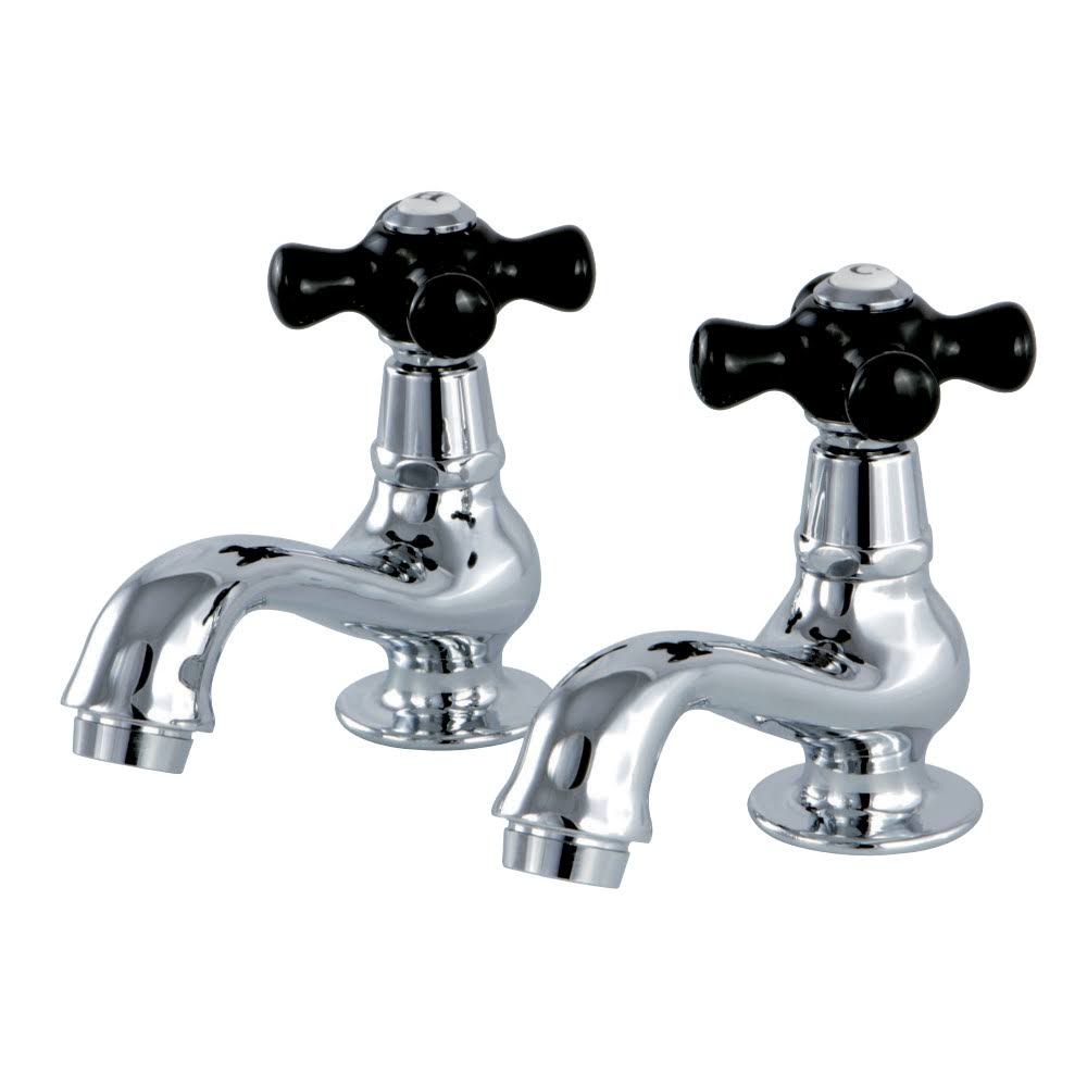 Polished Chrome Basin Tap Faucet with Cross Handle D8179