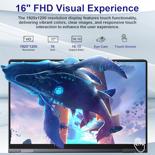 16 inch Convertible 2 in 1 Laptop with IPS FHD 360 Degree Touchscreen Y252985