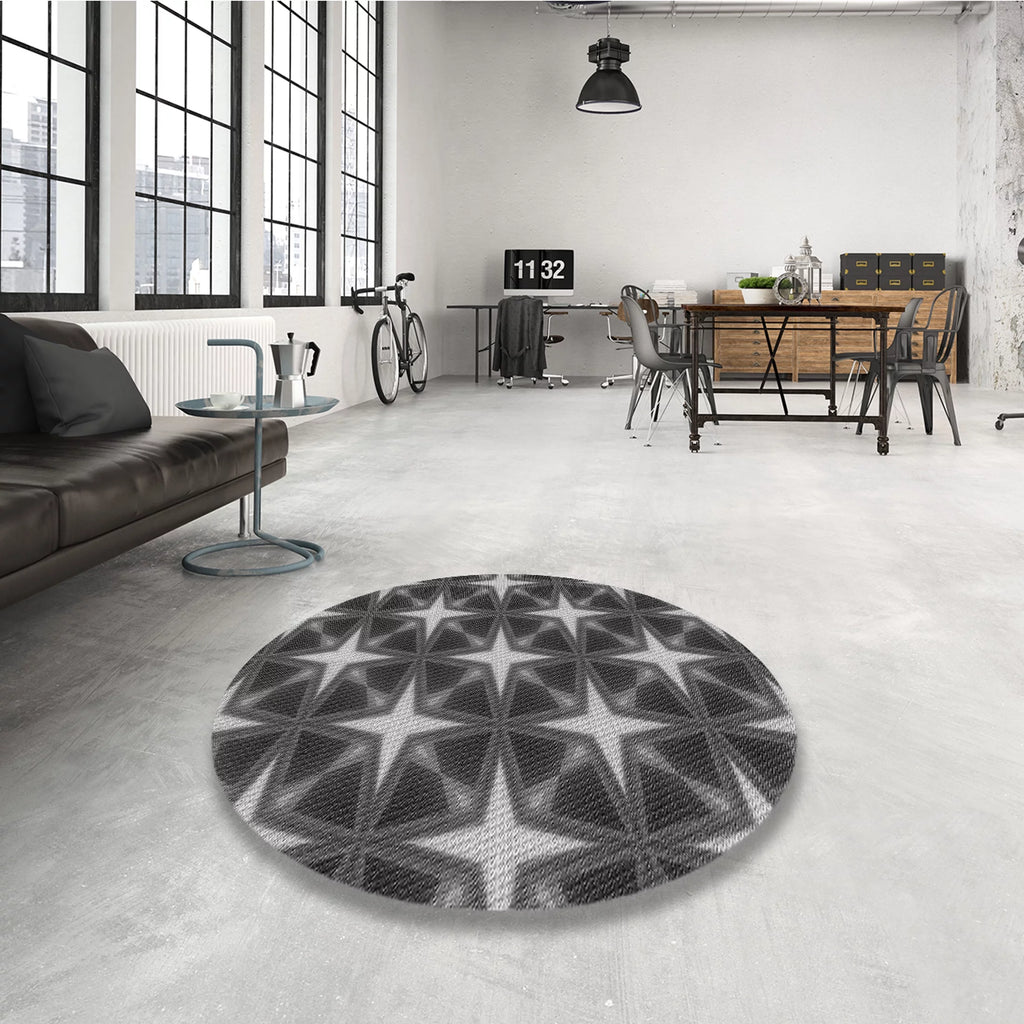 Dark Gray Black Patterned Area Rugs, 5' x 7' T834505
