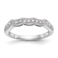 14K White Gold Lab Grown Diamond Band Size 7 N8357