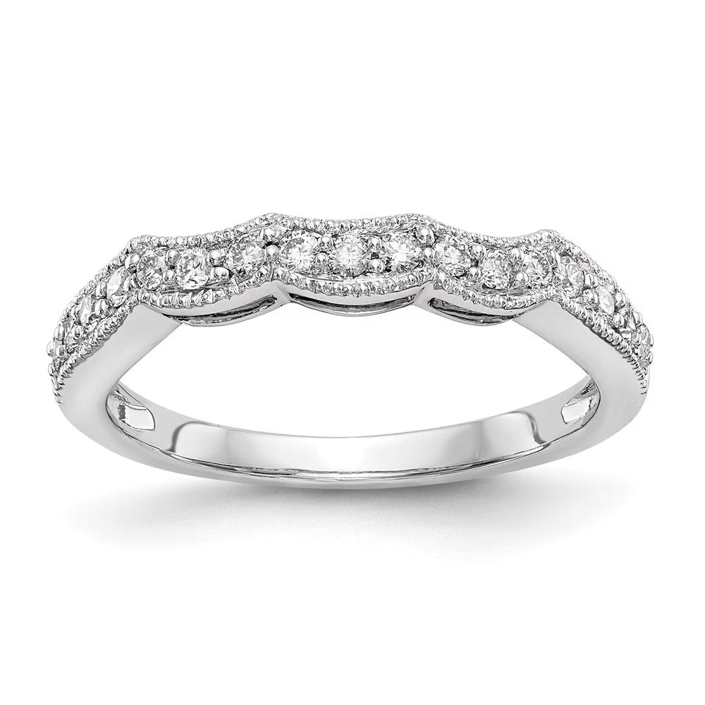 14K White Gold Lab Grown Diamond Band Size 7 N8357