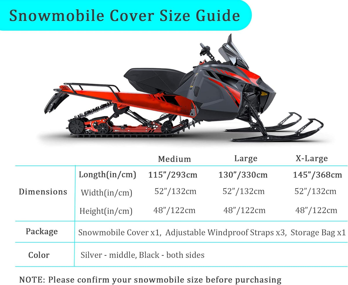 Waterproof X-Large Snowmobile Cover R1044