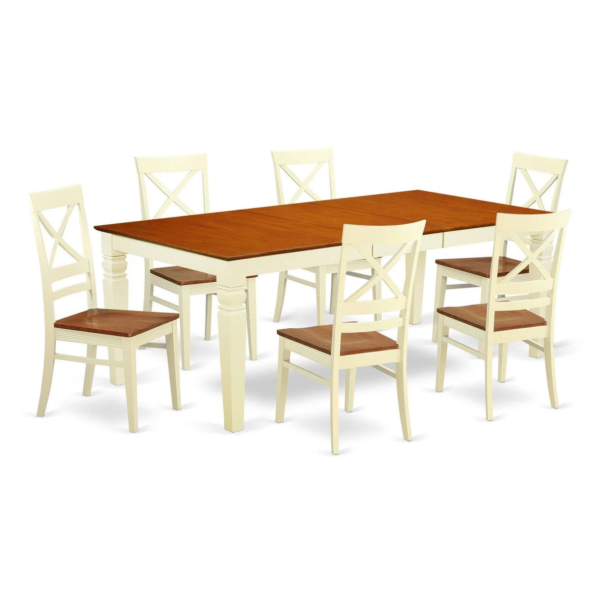7 Piece Wood Kitchen Table and Chairs G543249