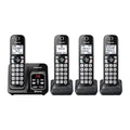 Metallic Black Cordless Phone System with 3 Handsets I965965