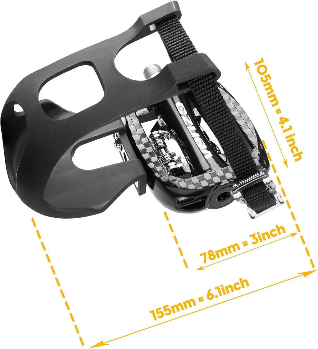 Indoor Exercise Bike with Toe Clips & Cleats Pack of 2 W3601