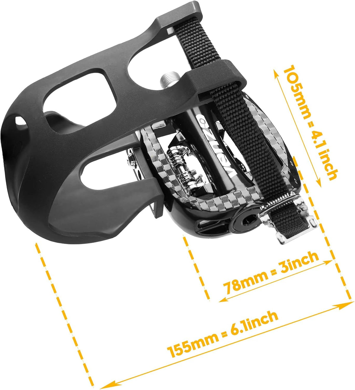 Indoor Exercise Bike with Toe Clips & Cleats Pack of 2 W3601