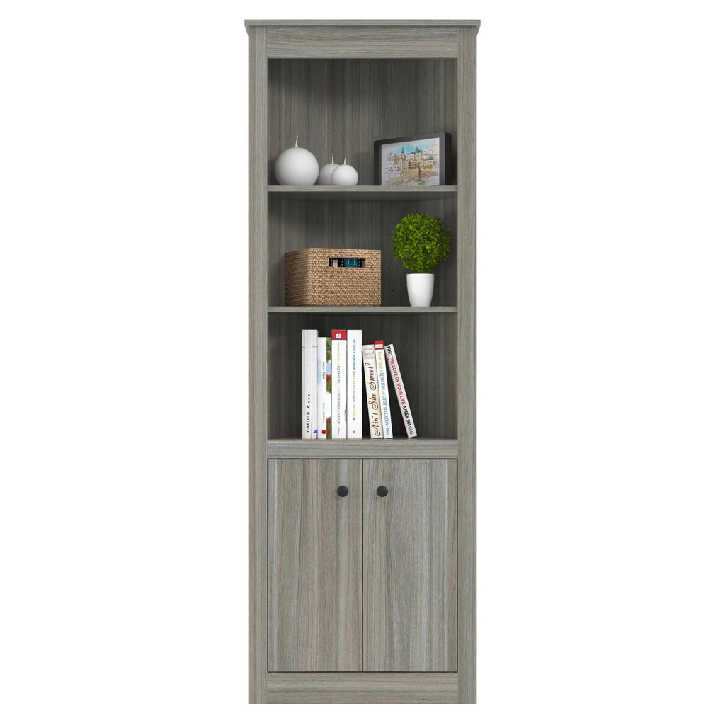 Smoked Oak Corner Bookcase I10748
