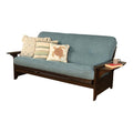 Linen Fabric Mattress in Blue/Espresso E786863