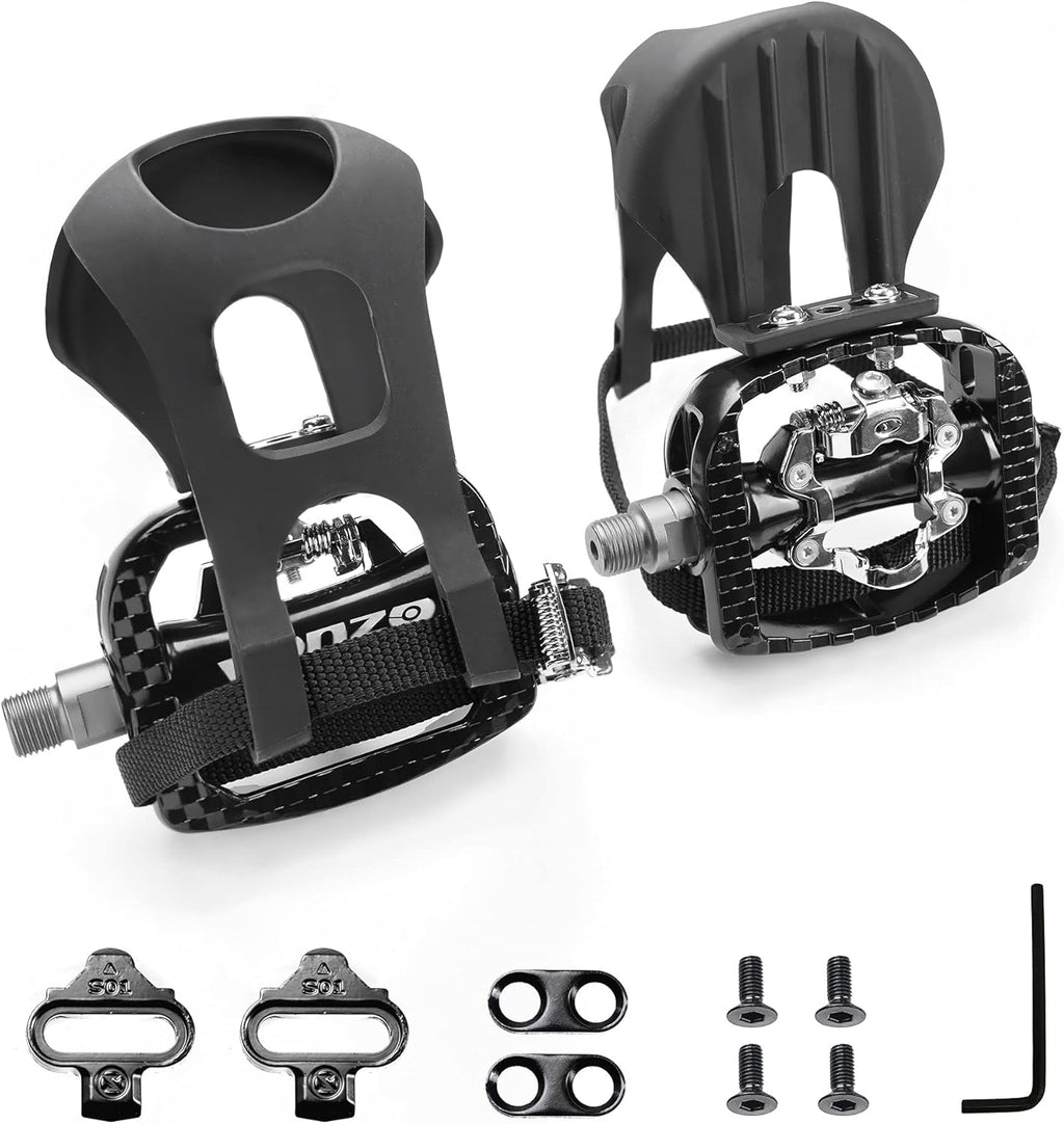 Indoor Exercise Bike with Toe Clips & Cleats Pack of 2 W3601