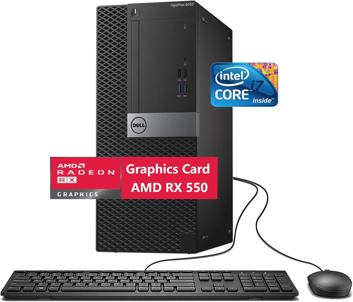 Mini Tower Desktop PC with Core i7-6700, 16GB DDR4, 512GB SSD, Windows 10 Pro E652649