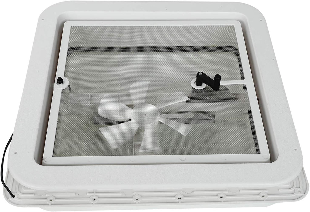 14 RV Roof Vent with 12V Fan White Lid N8554