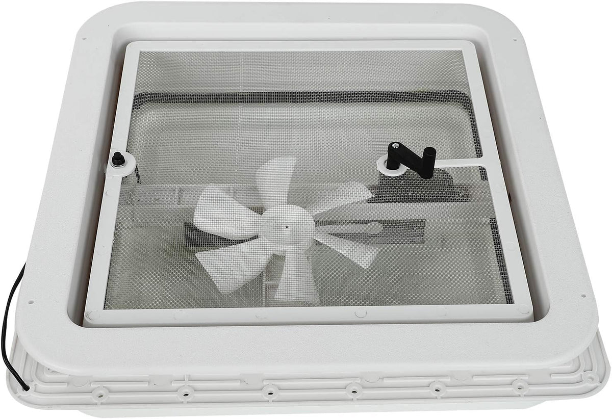 14 RV Roof Vent with 12V Fan White Lid N8554
