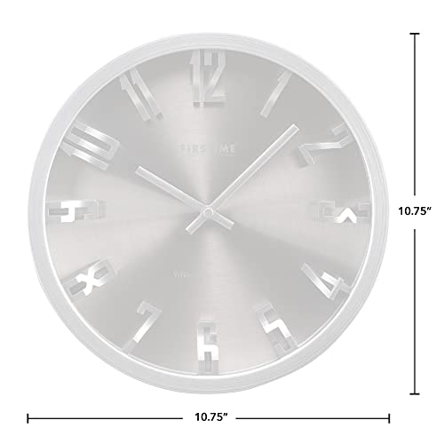 Silver 10 x 2 x 10 Wall Clock U607