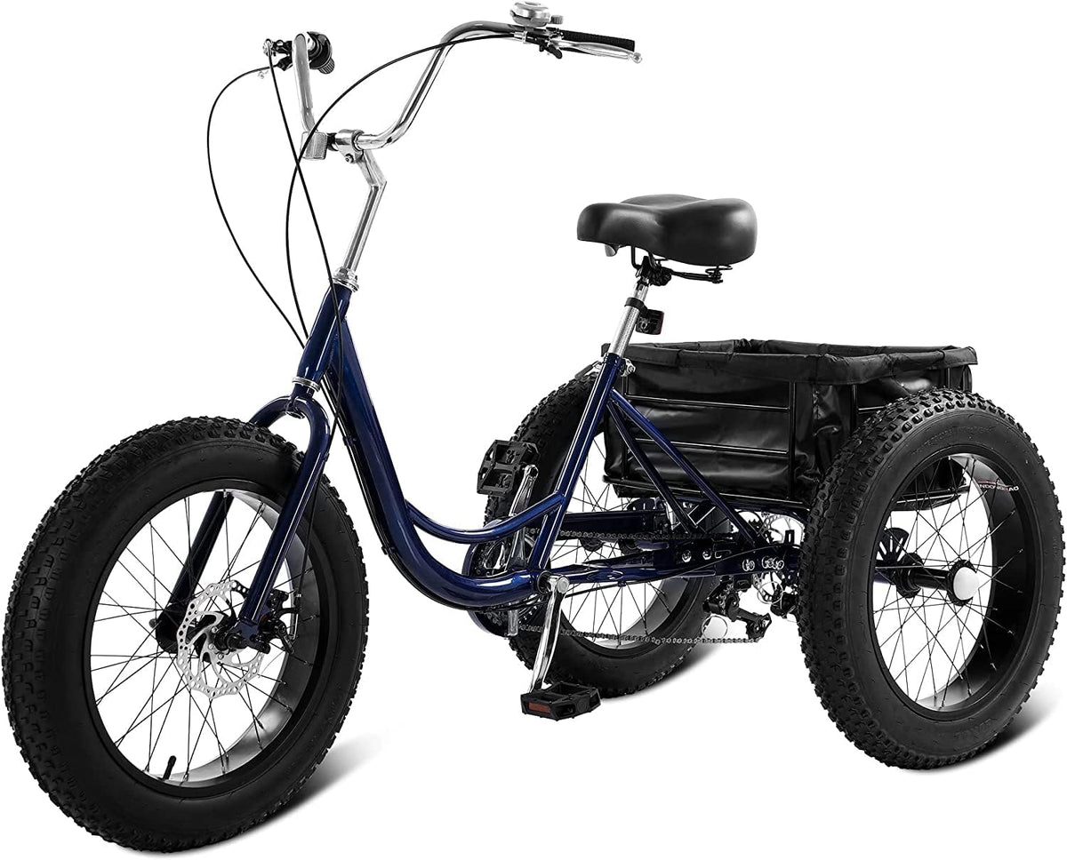 7 Speed 20" 3 Wheel Adult Tricycle with Basket I41144