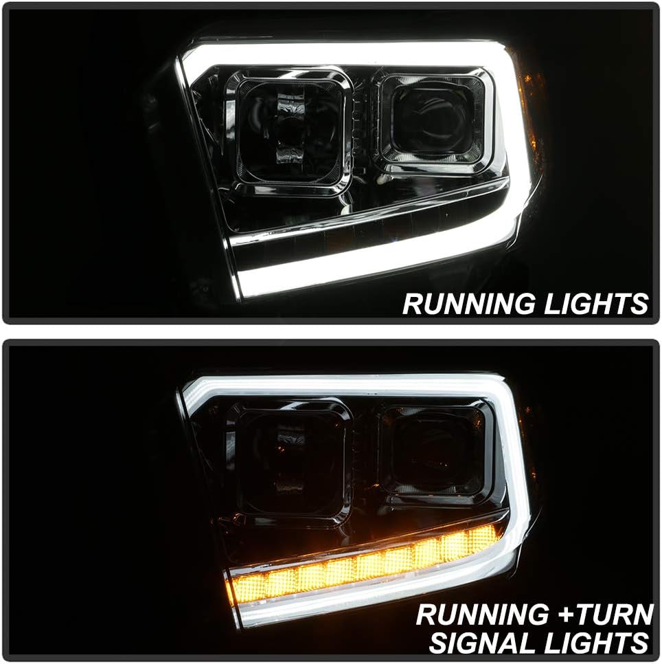 Chrome Projector Headlights Pair Driver & Passenger F86814