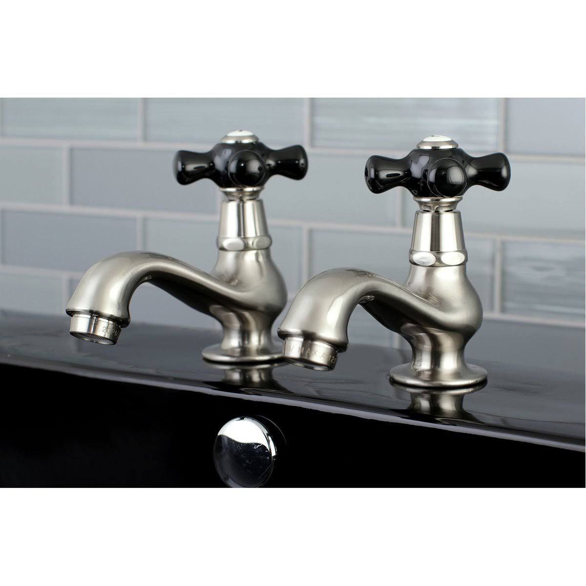 Polished Chrome Basin Tap Faucet with Cross Handle D8179