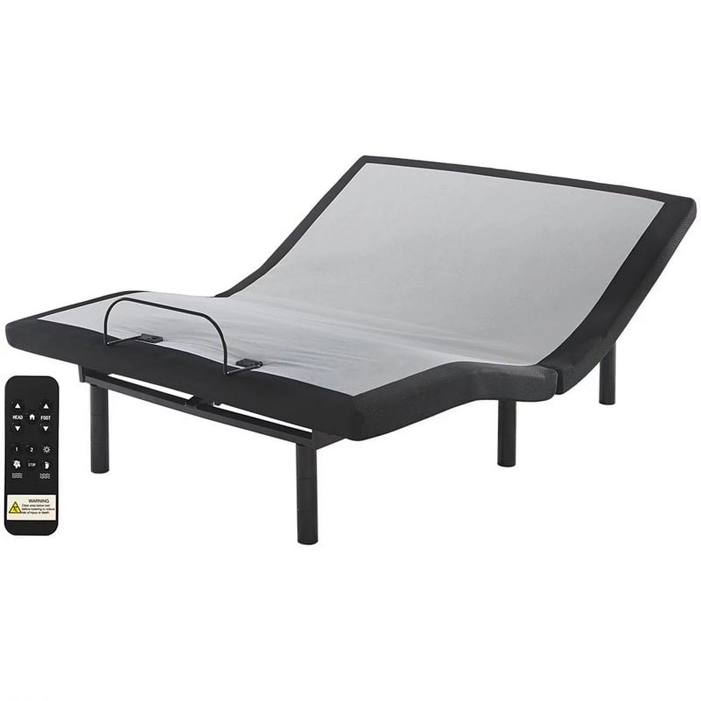 Adjustable Queen Bed with USB Ports in Black S424