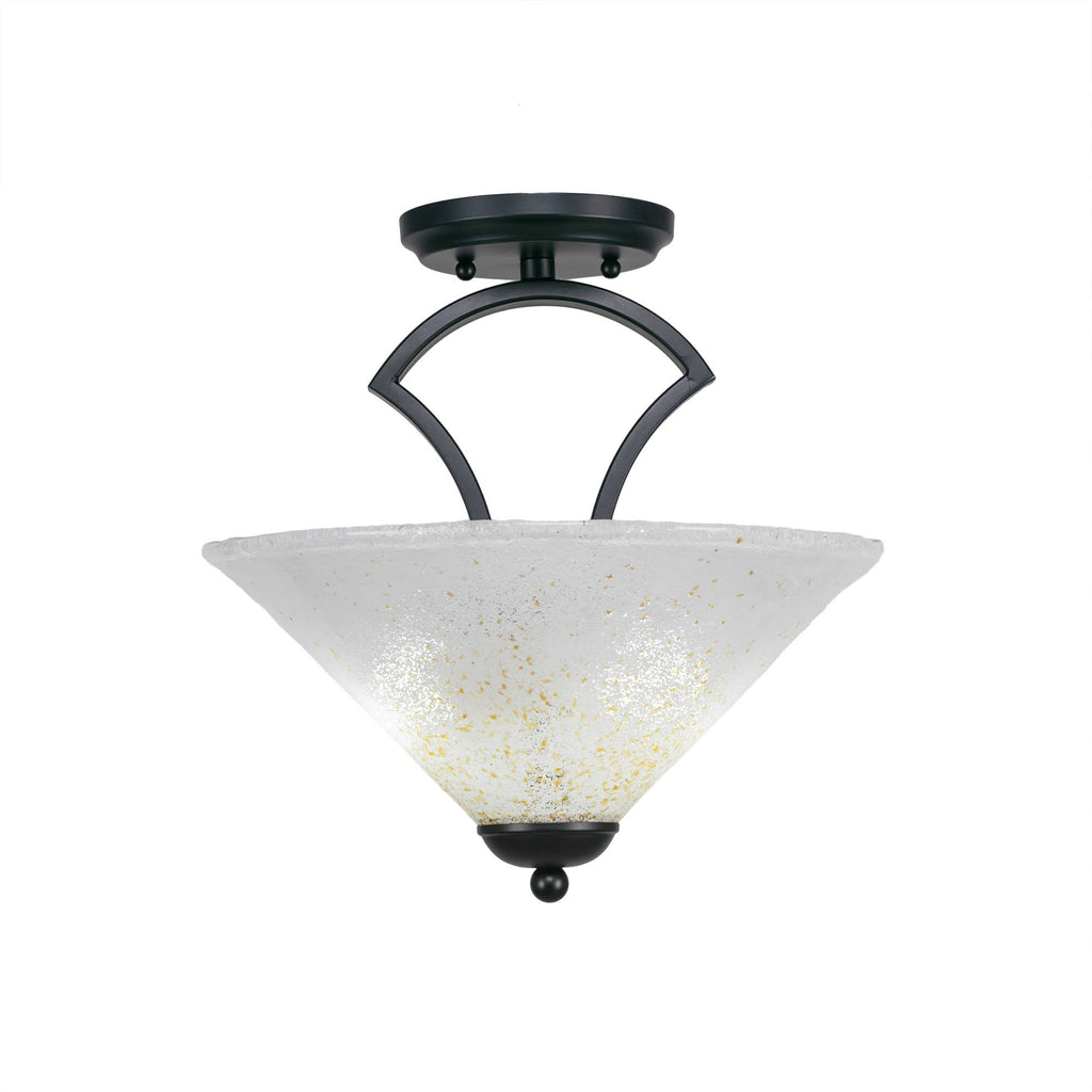 Two Light Semi-Flush Mount Matte W9934