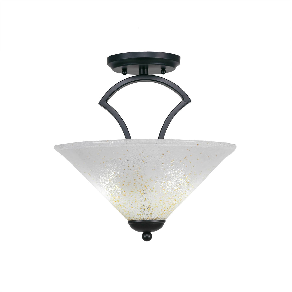 Two Light Semi-Flush Mount Matte W9934