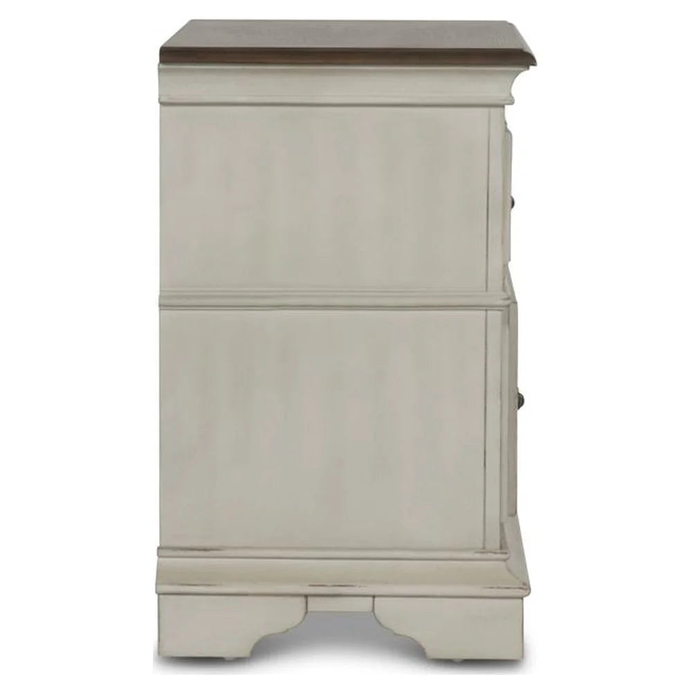Antique White Solid Wood Frame Nightstand O772206