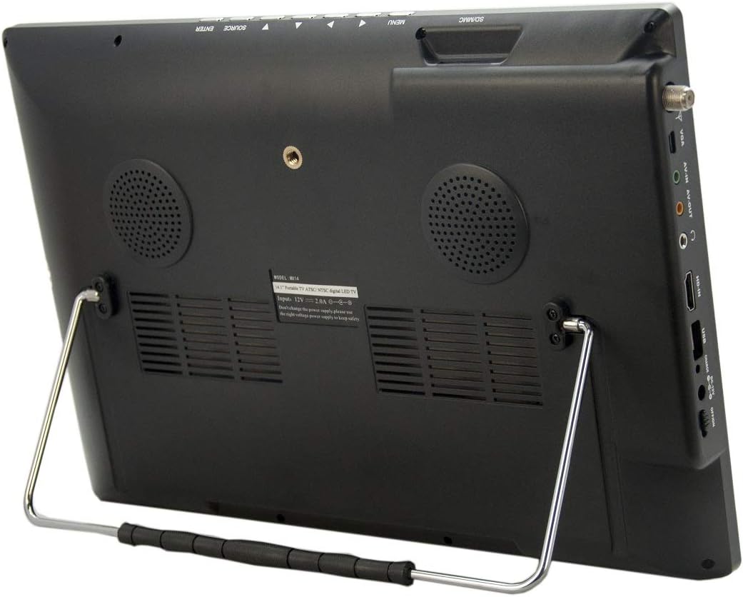 14.1 Portable Widescreen LED TV with HDMI, USB/SD Card Slot, and Remote Control Y99852