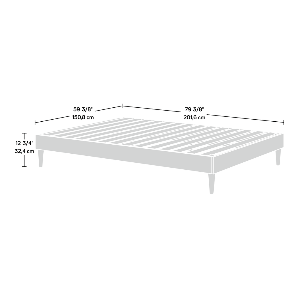 Queen-Size Solid Wood Platform Bed D5119