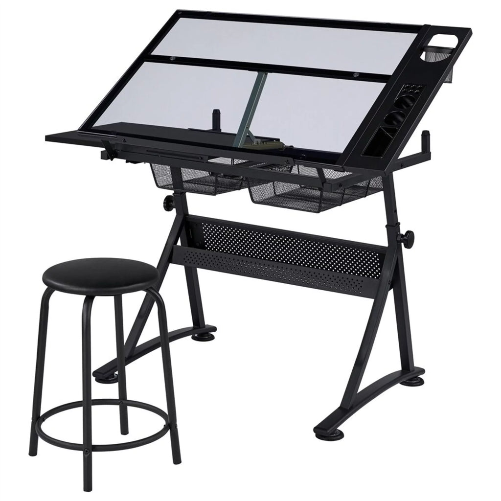 Height Adjustable Drawing Desk with Chair B58485