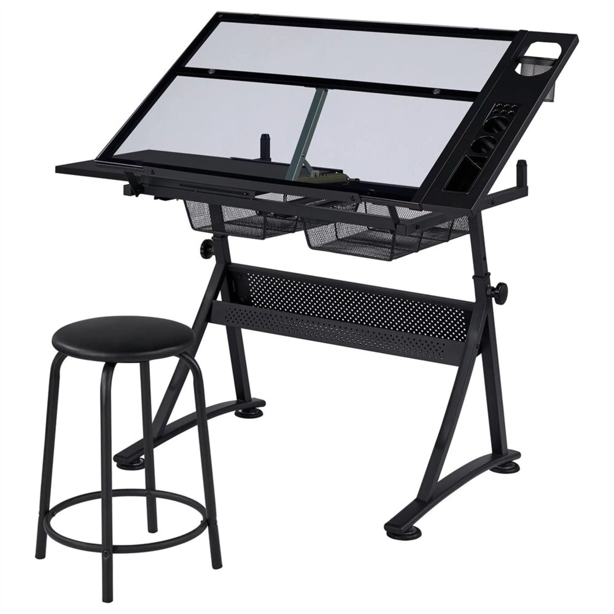 Height Adjustable Drawing Desk with Chair B58485