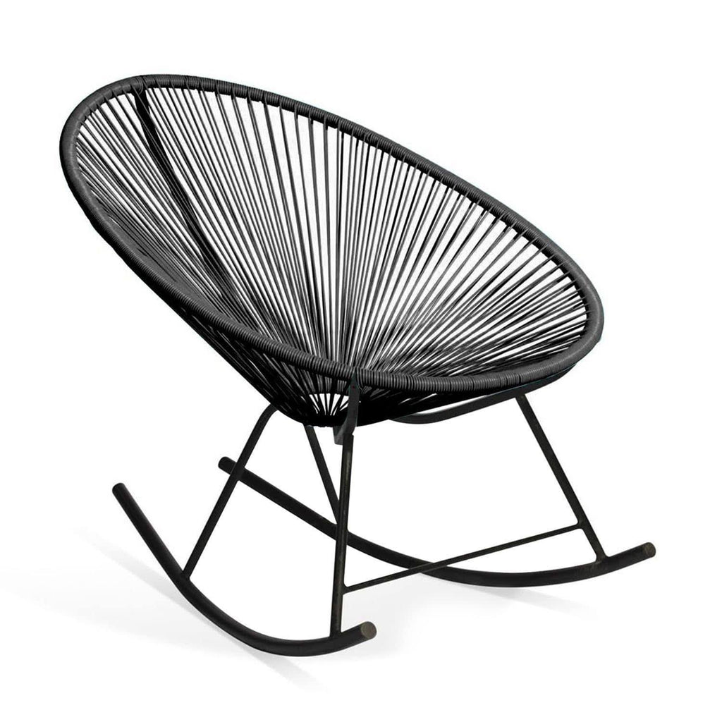 Black Vinyl Indoor/Outdoor Rocking Chair O4425