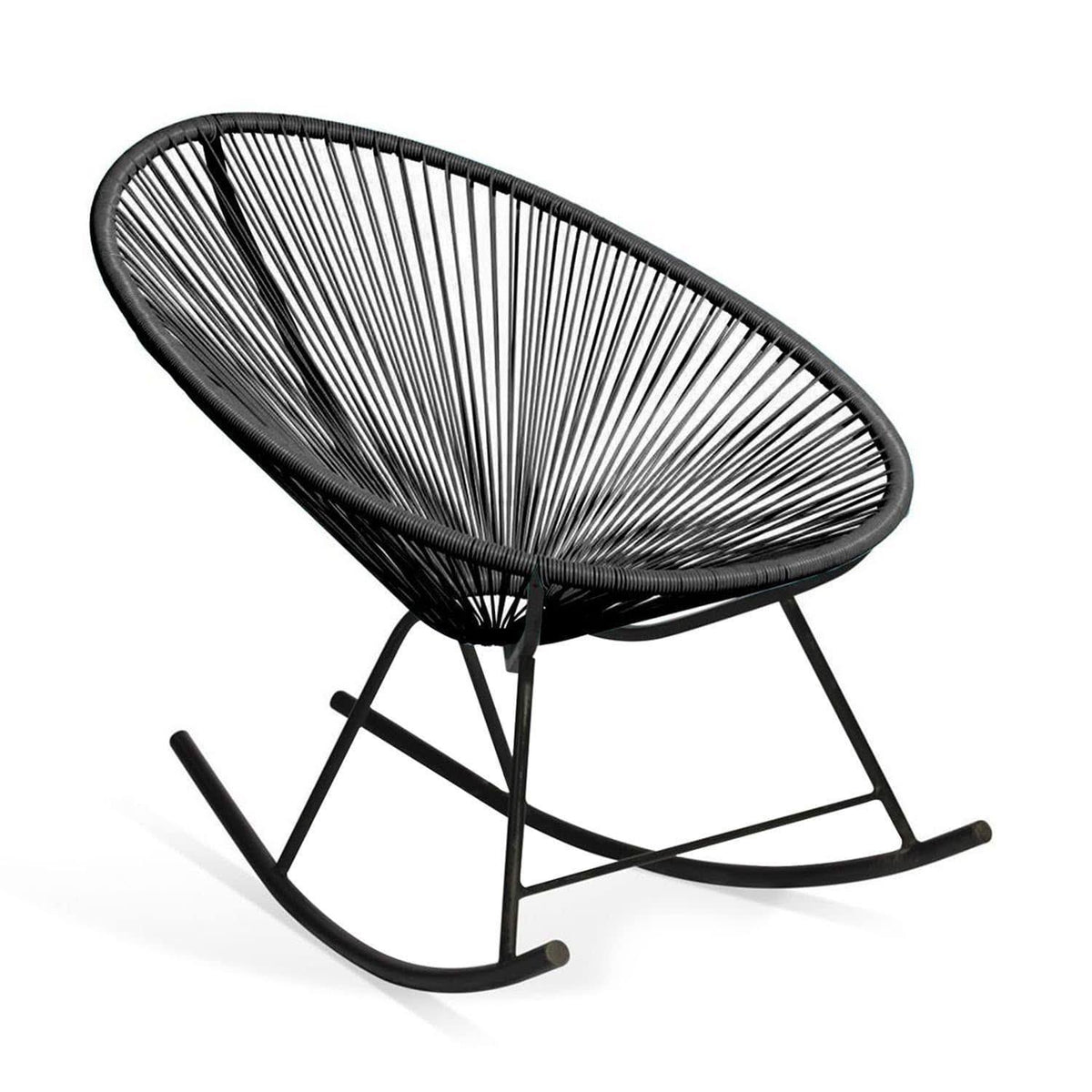 Black Vinyl Indoor/Outdoor Rocking Chair O4425