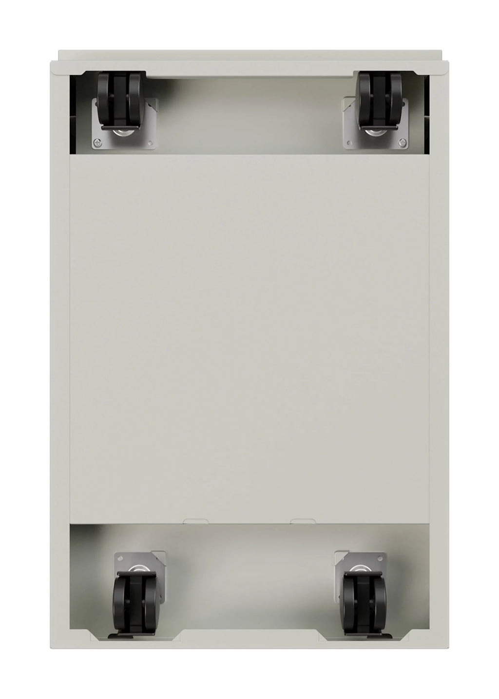 23" Deep 2 Drawer Letter Width Gray Mobile Pedestal File Cabinet Q279