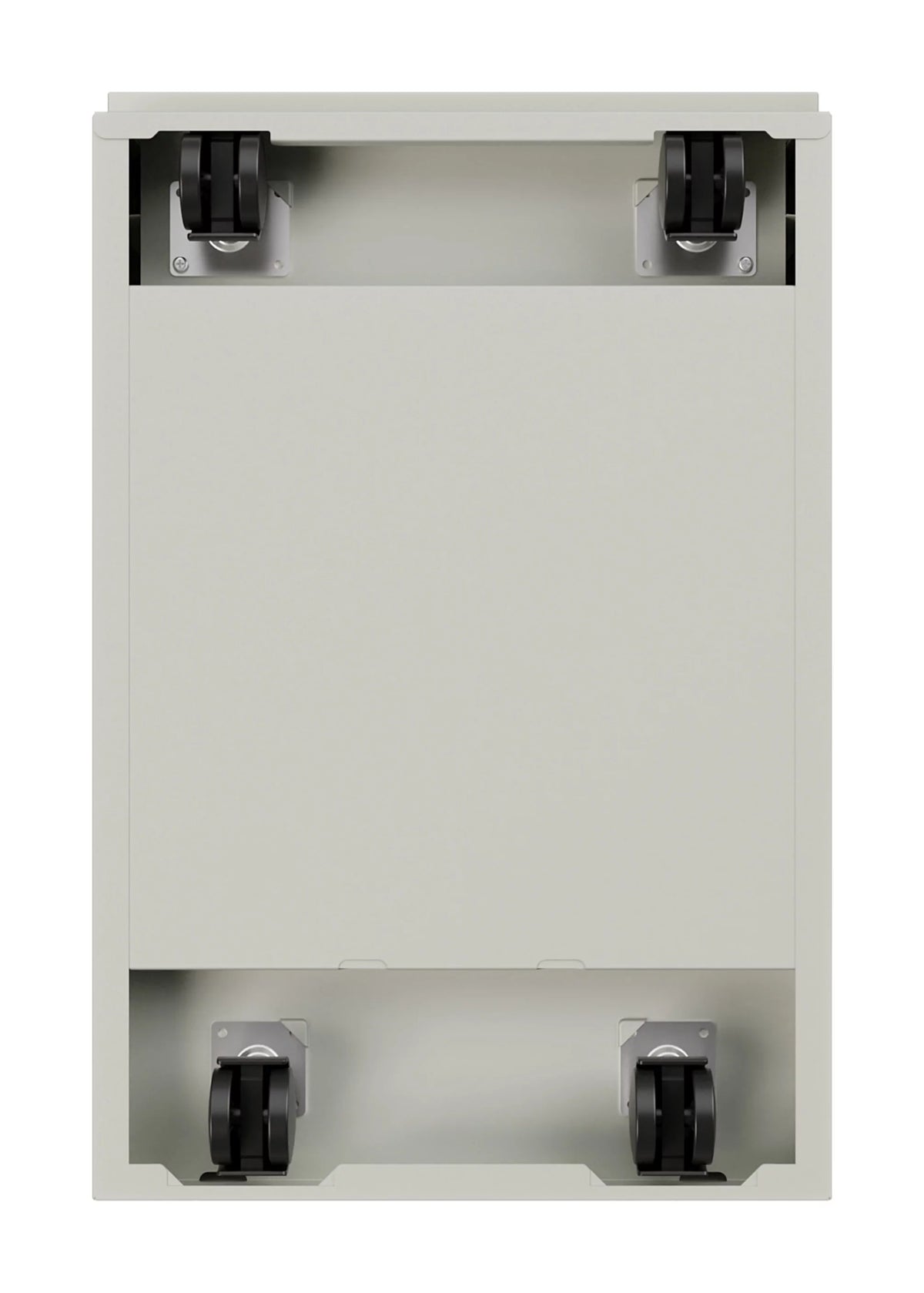 23" Deep 2 Drawer Letter Width Gray Mobile Pedestal File Cabinet Q279