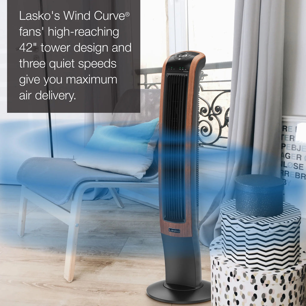 Black Oscillating Tower Fan Y9345