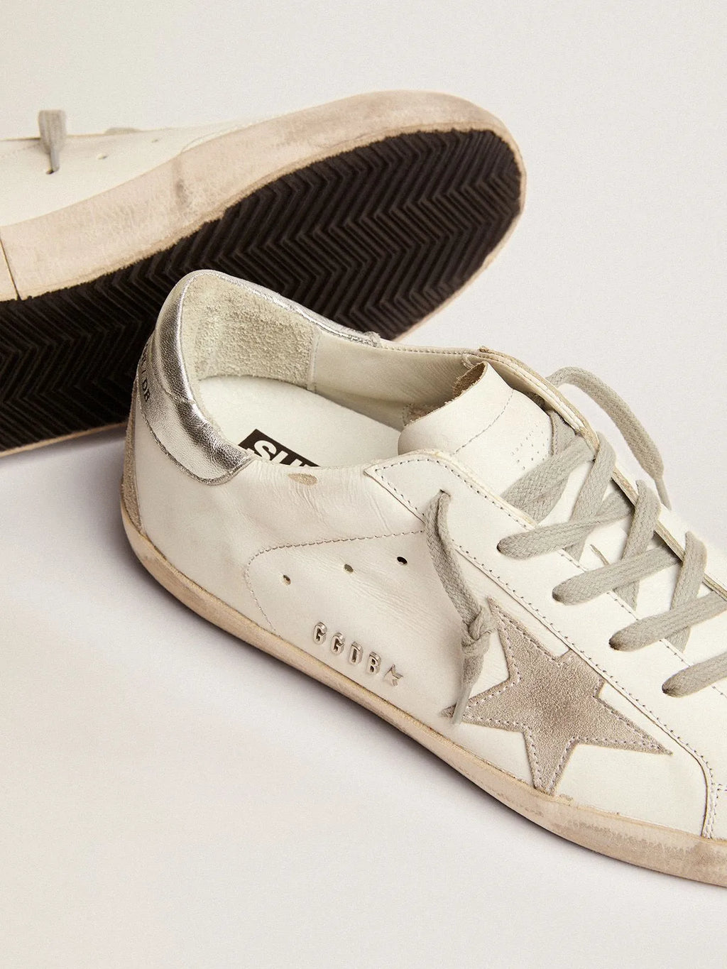 Super-Star sneakers with silver heel tab and metal stud lettering I67403