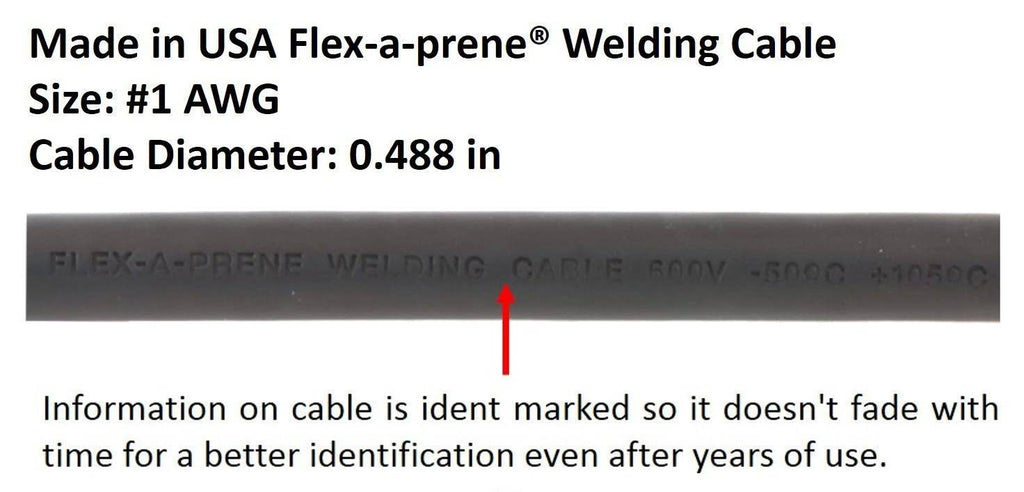 300 Amp Welding Ground Clamp Lead Assembly, #1 AWG Cable (100 Feet) O519