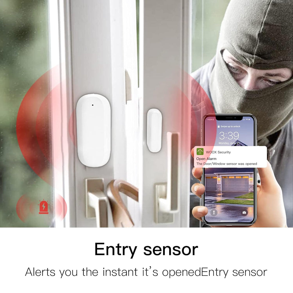 Wireless Home Security System 4 Pieces Kit with Indoor Camera and Motion Detector U43582