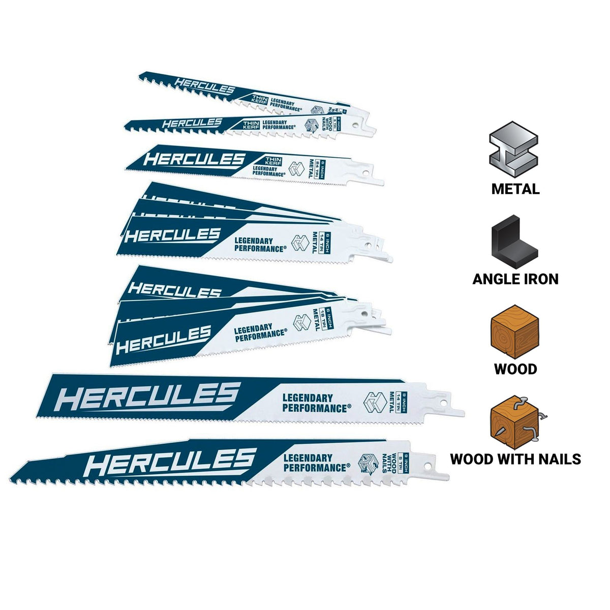 12-Piece Reciprocating Saw Blade Set W70450