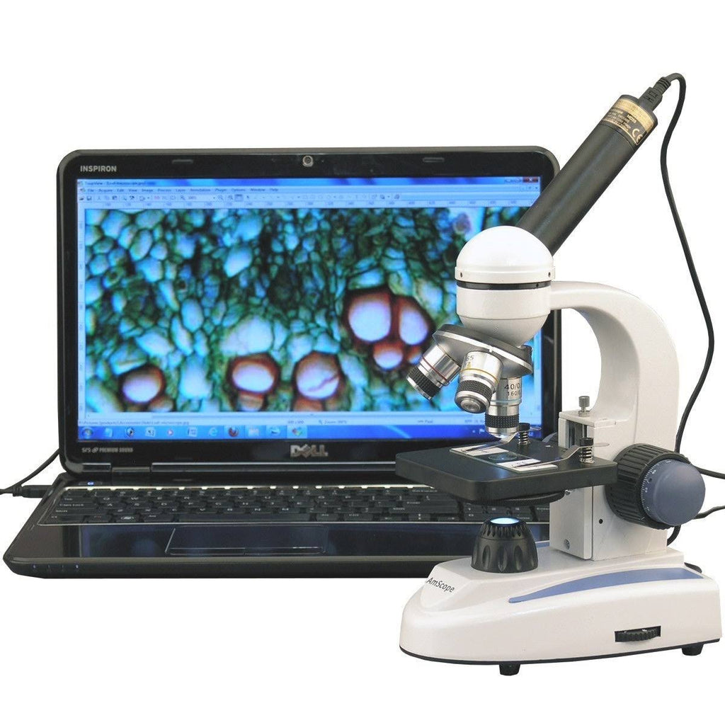 40X-1000X Metal Glass Student Microscope with USB Digital Camera M736672