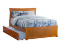Caramel Full Platform Bed with Twin Size Trundle Bed U949491