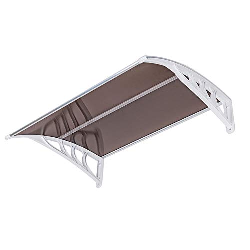 35" x 40" Polycarbonate White & Gray Awning Canopy V8760