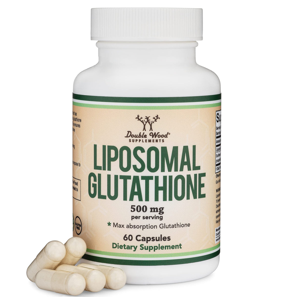 Liposomal Glutathione Supplement 500mg 60 Capsules Vegan Non-GMO Z5493