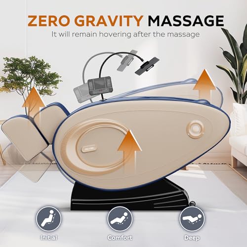 Black Zero Gravity Massage Chair Recliner with Heating Q97647