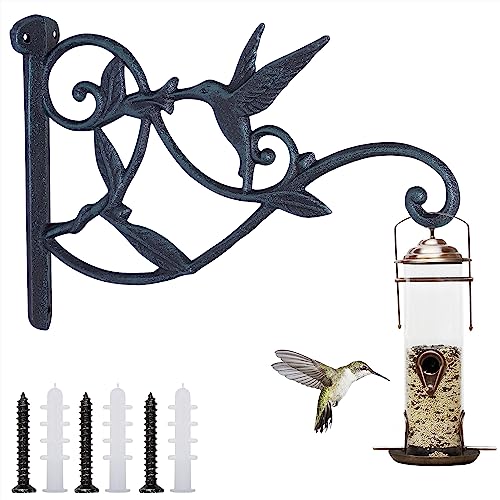 Cast Iron Hanging Plant Bracket, Dark Brown B9732