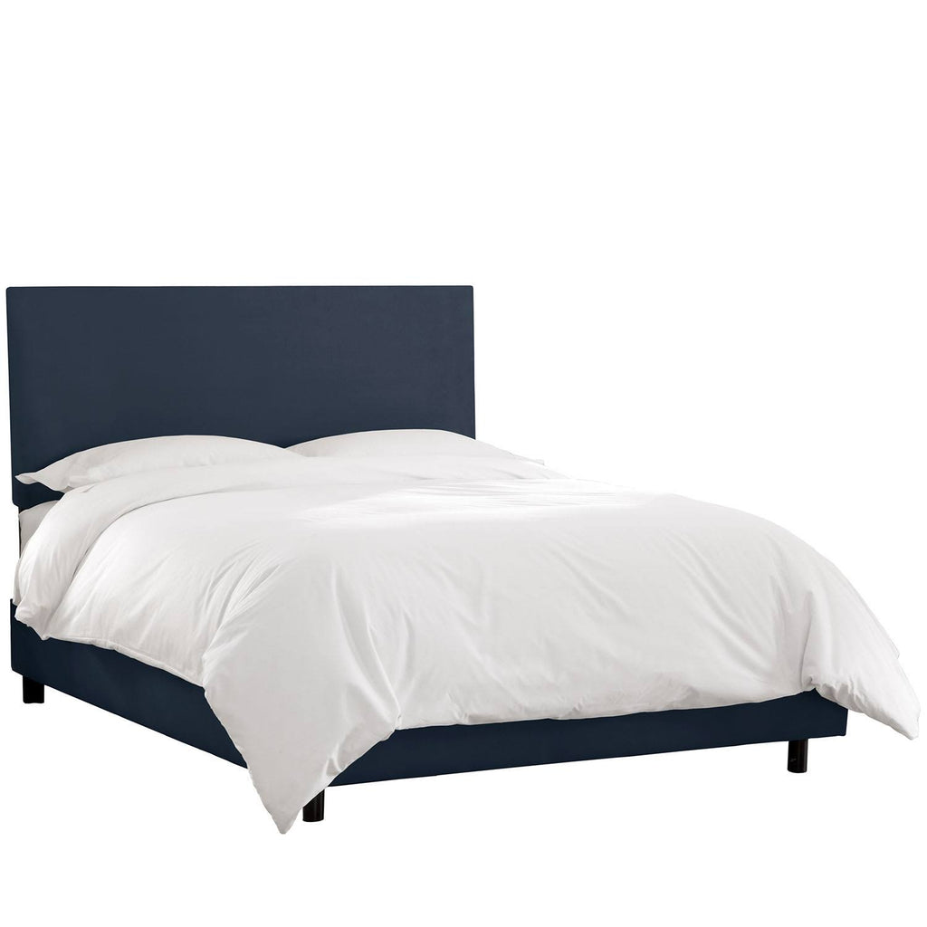Navy Twin Microsuede Bed O497783