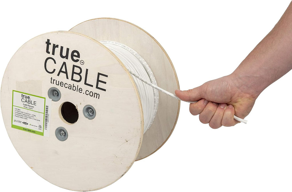 500ft Blue 23AWG 4 Pair Solid Bare Copper Bulk Ethernet Cable F9427