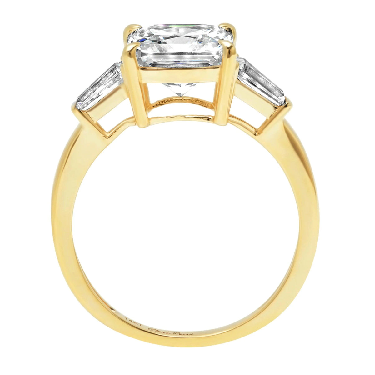 18K Yellow Gold Three-Stone Diamond Engagement Ring M560