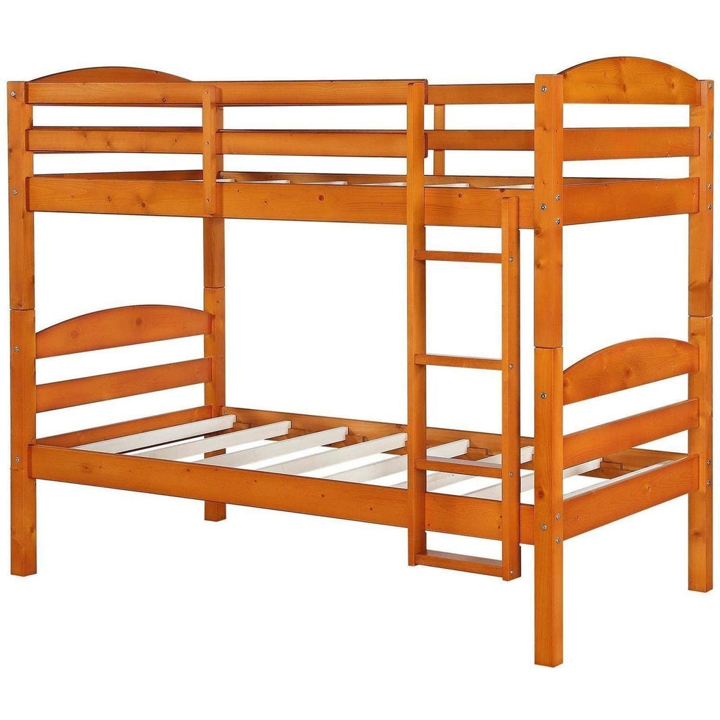 Pine Wood Twin-over-Twin Bunk Bed E9584