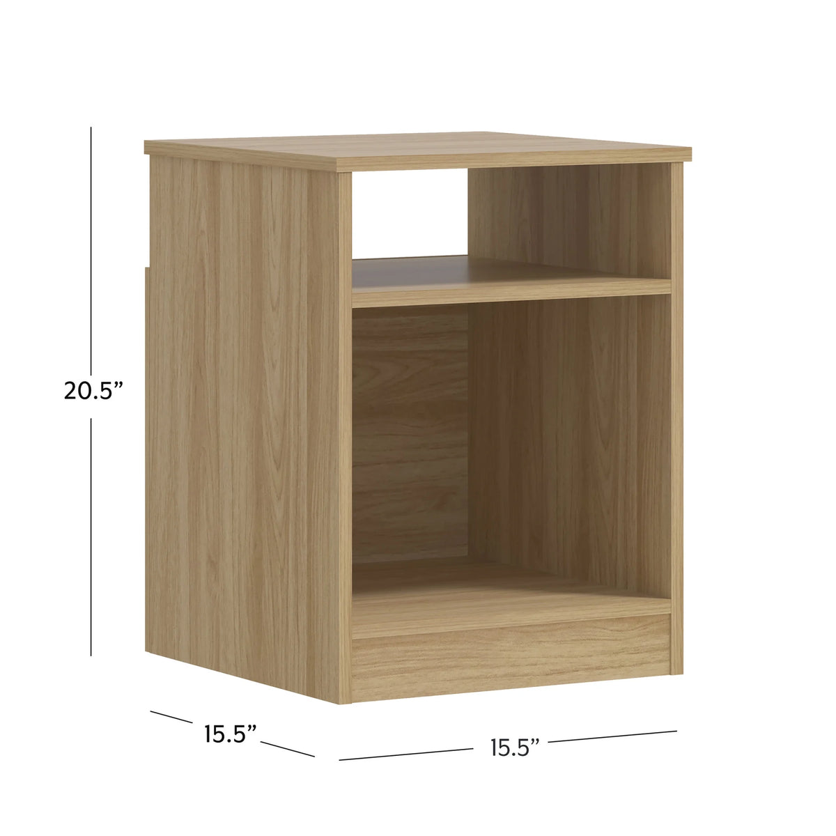 White Open Shelf Nightstand X3504